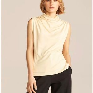 COPY - Rebecca Taylor Buttercream Tee Neck Shell Tank Medium